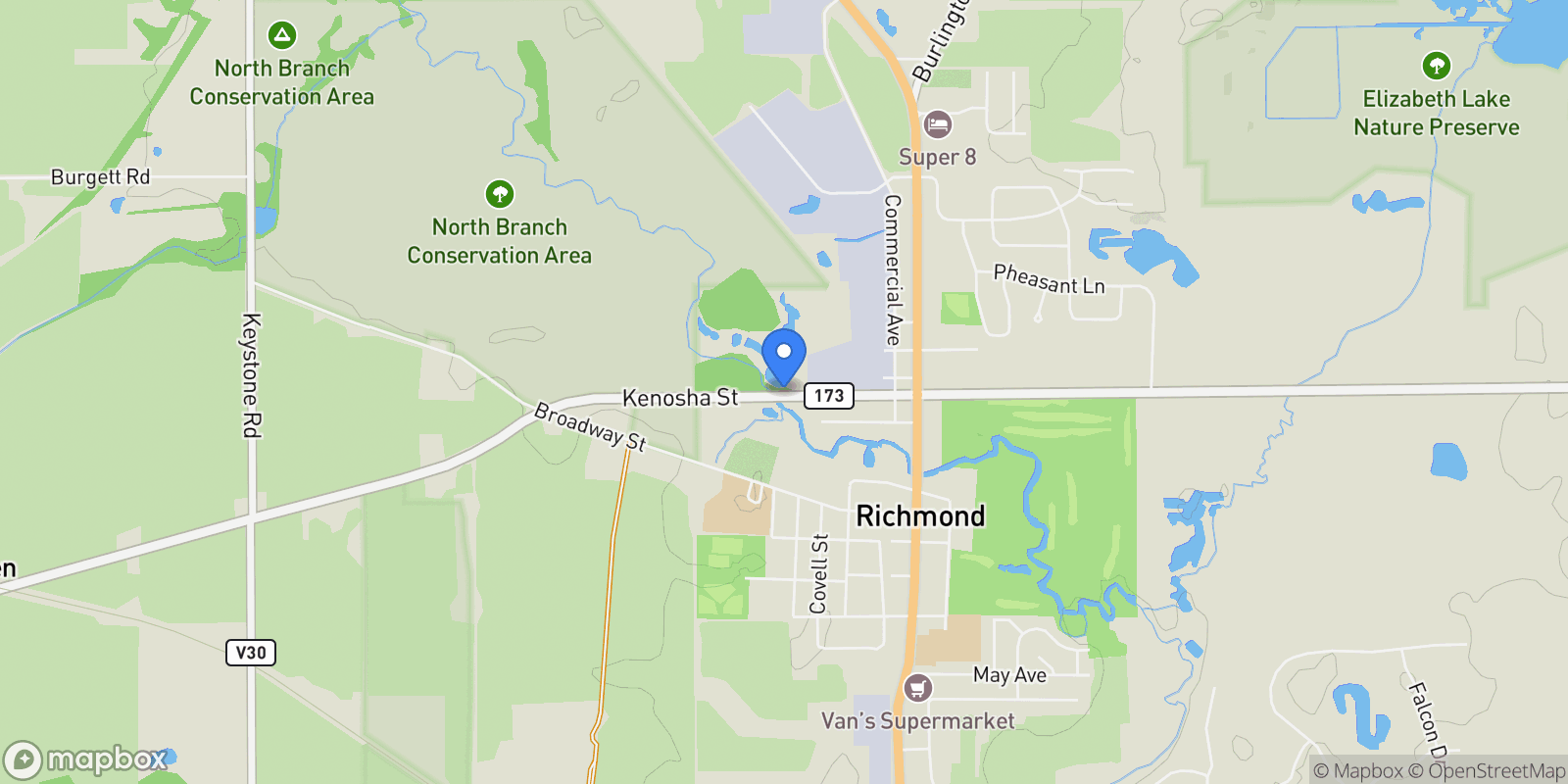 Map showing 5814 Il Route 173, Spring Grove, Illinois, United States.