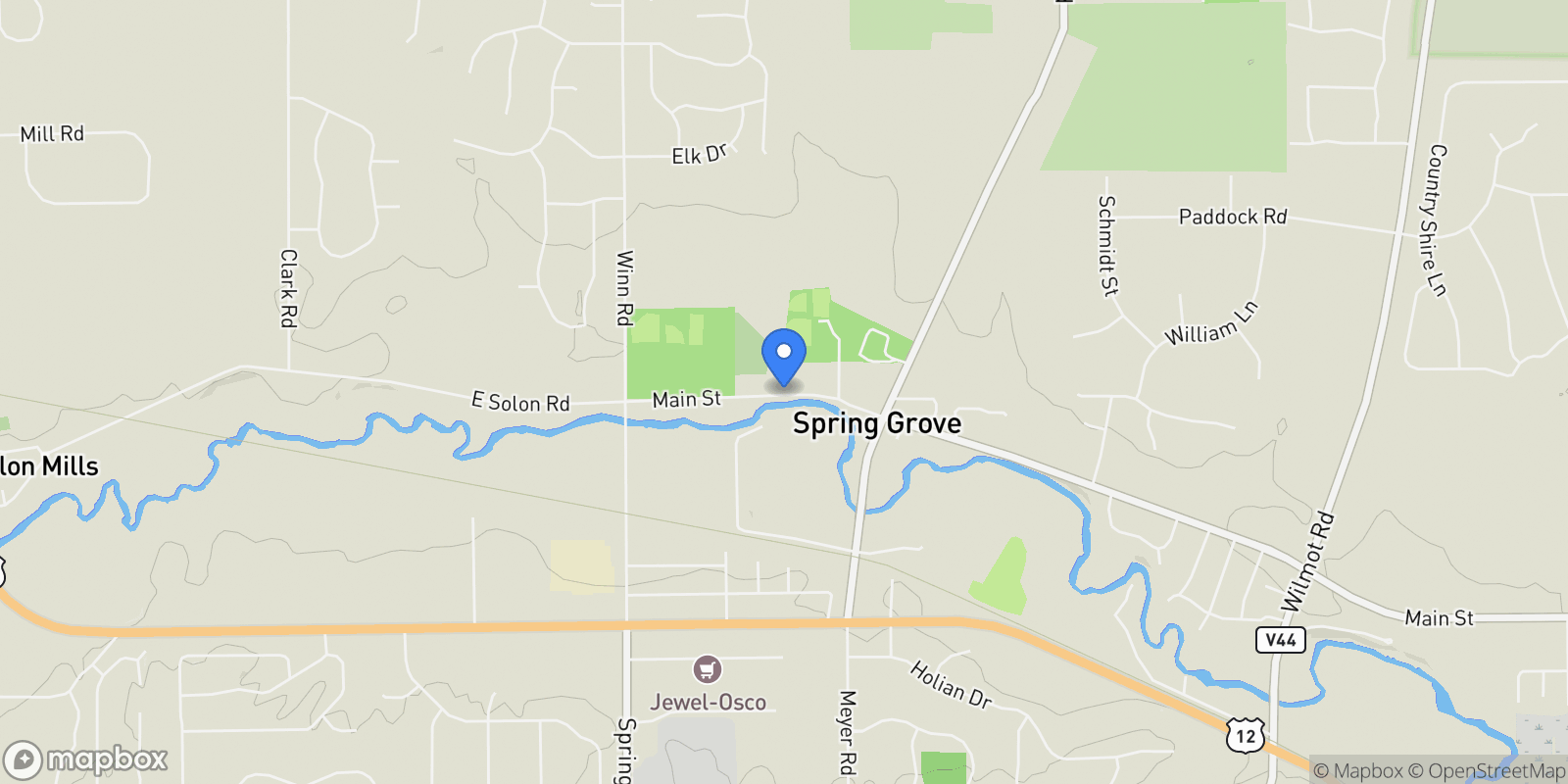 Map showing 2214 MAIN STREET Road, Fox Lake, Illinois, United States.