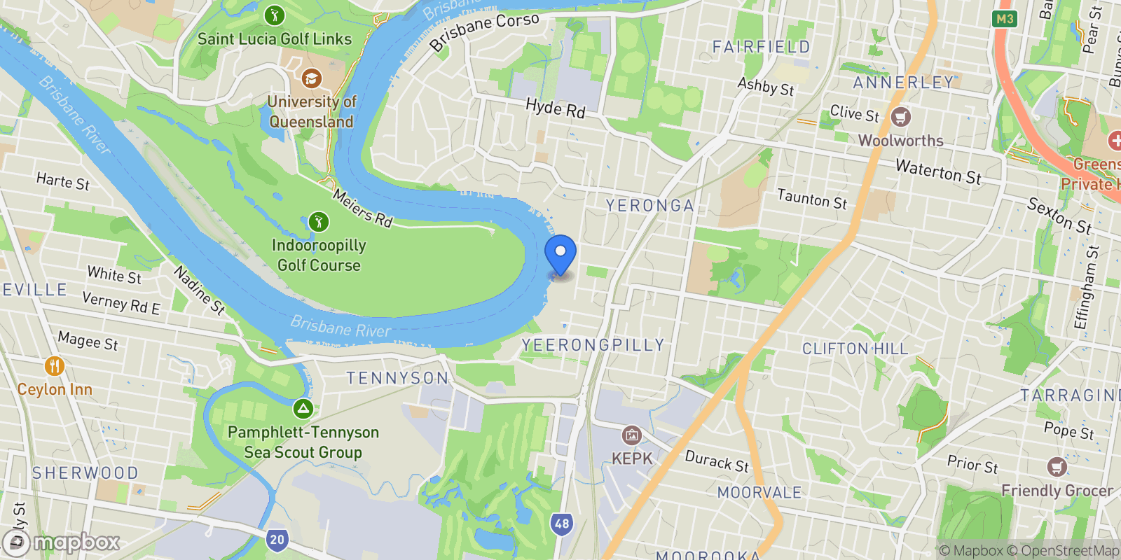 Map showing 51 Stevens St, Yeronga QLD 4104, Australia, Yeronga, Queensland, Australia.