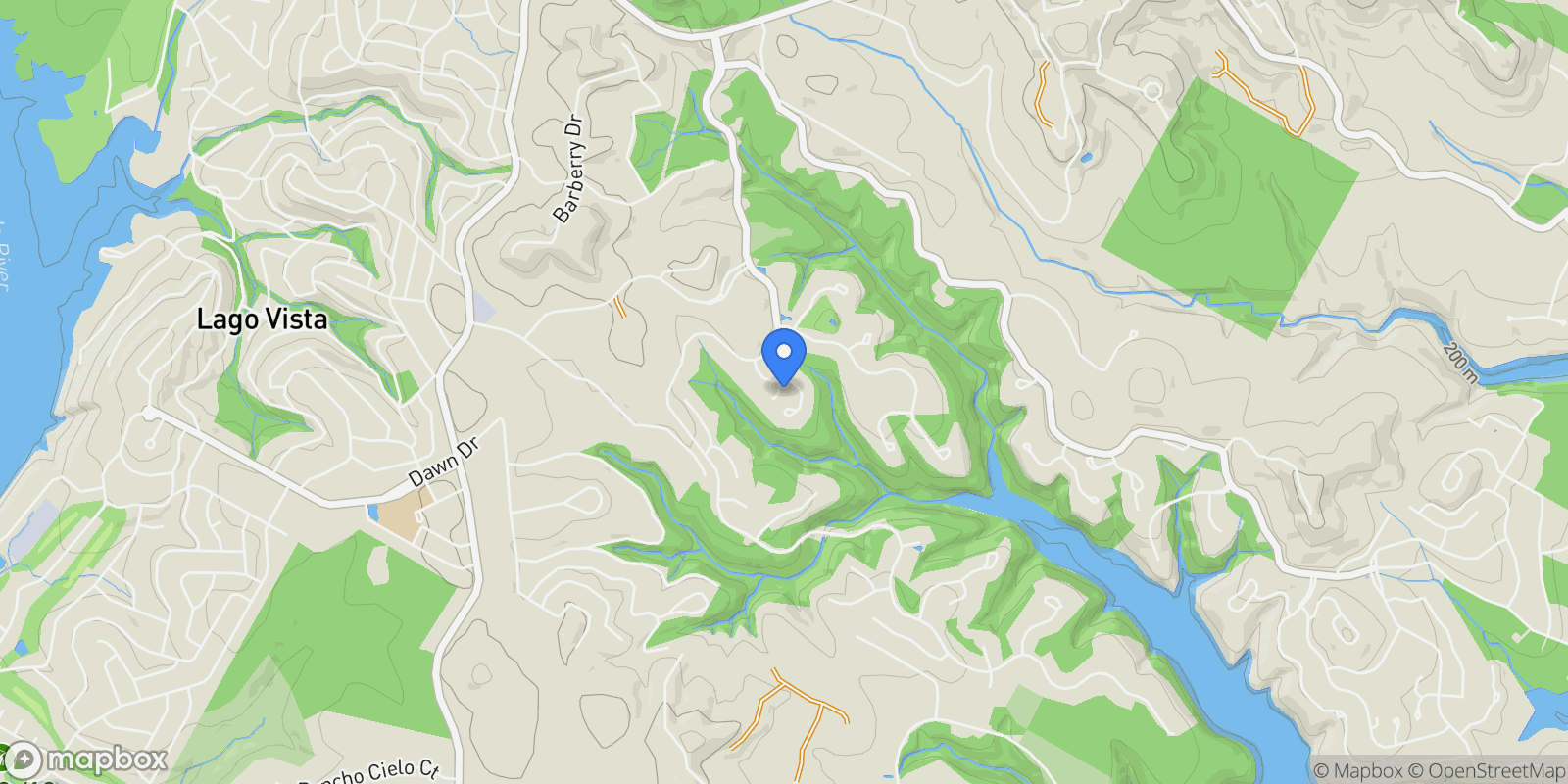 Map showing 6821 Little Serenity CV, Jonestown, Texas, United States.