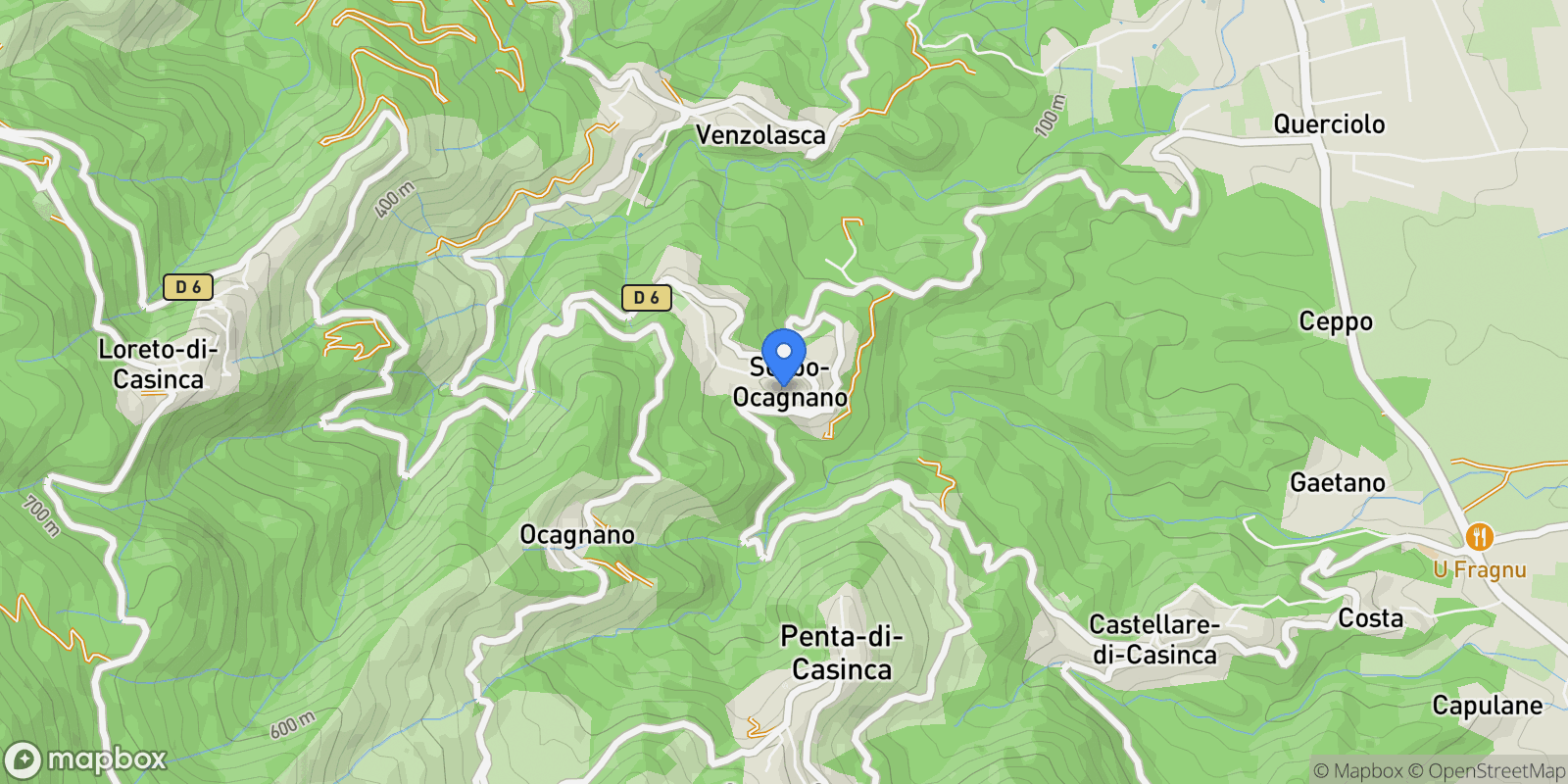 Map showing Sorbo-Ocagnano, Corsica, France.