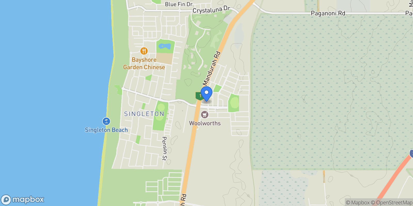 Map showing 3 Cerulean Road Karnup, Perth, WA 6176, Karnup, Western Australia, Australia.