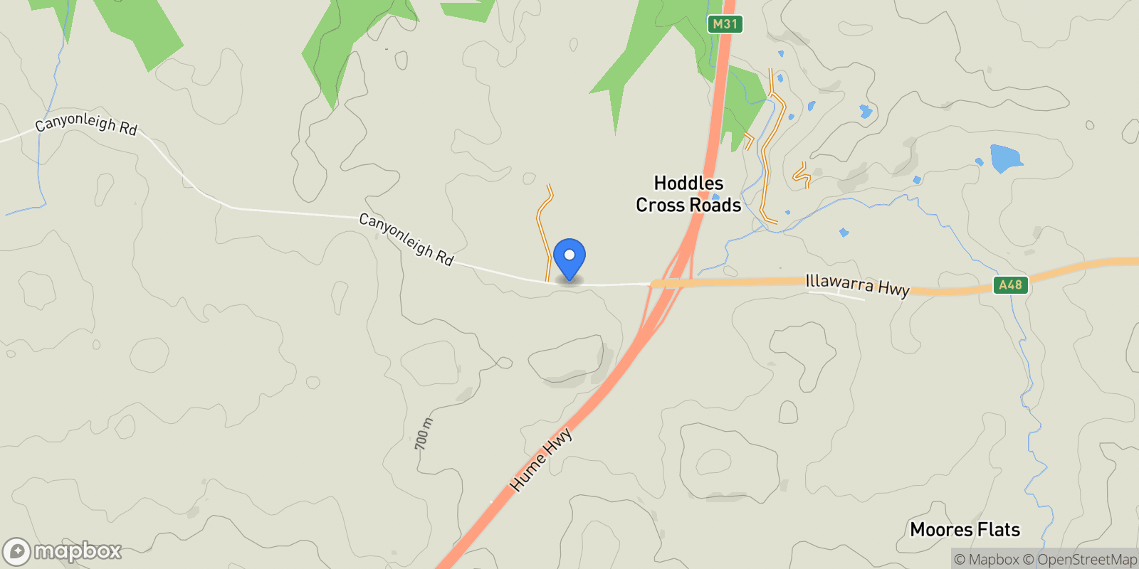 Map showing 2970 Canyonleigh Rd, Sutton Forest NSW 2577, Australia, Sutton Forest, New South Wales, Australia.