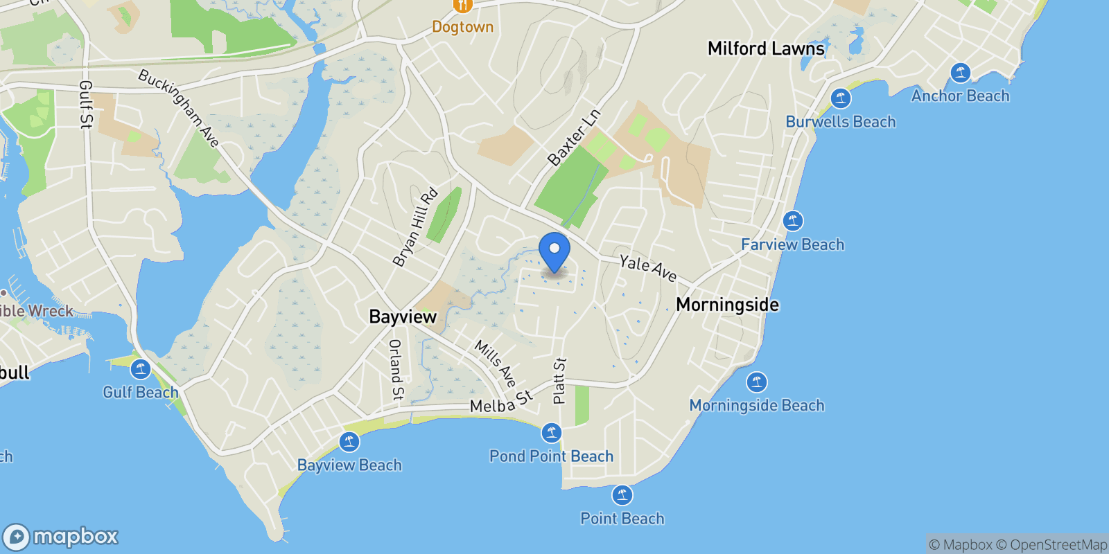 Map showing 25 Carmen Road, Milford, Connecticut, United States.