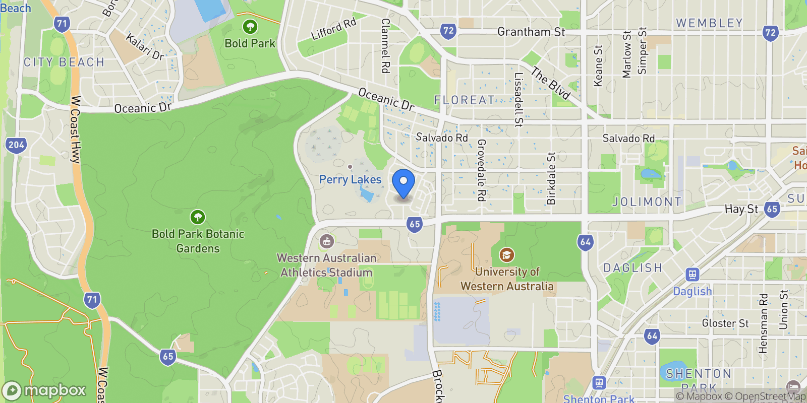 Map showing 118 / 16 Tomlinson Boulevard Floreat, Perth, WA 6014, Perth, Western Australia, Australia.