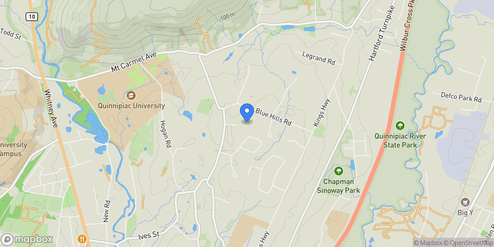 Map showing 27 Regency Drive, North Haven, Connecticut, United States.