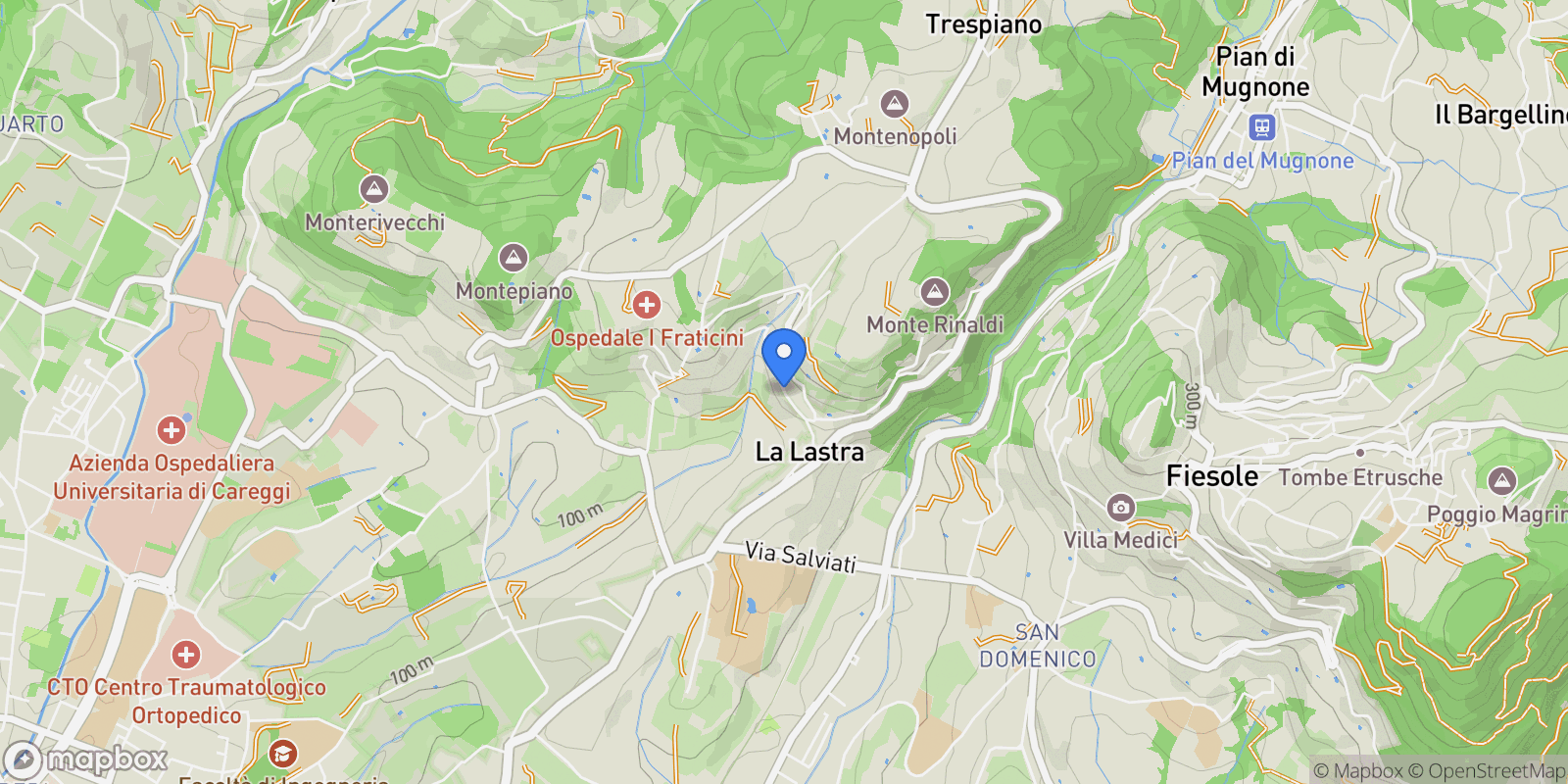 Map showing Via Bolognese, Firenze FI, Italy, Florence, Tuscany, Italy.
