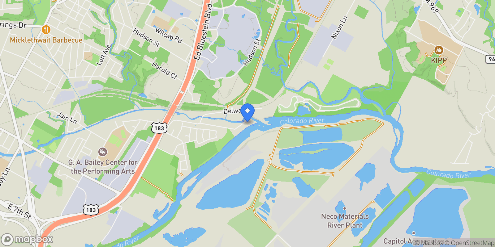 Map showing 7705 Shelton RD, Austin, Texas, United States.