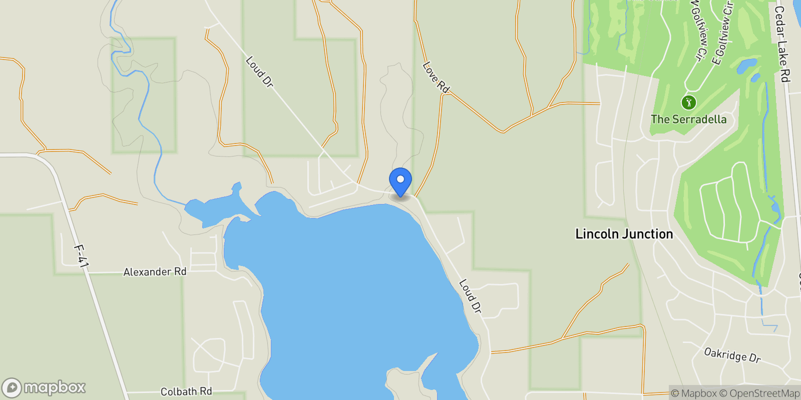 Map showing 7435 Loud Drive, Oscoda, MI 48750, Oscoda, Michigan, United States.