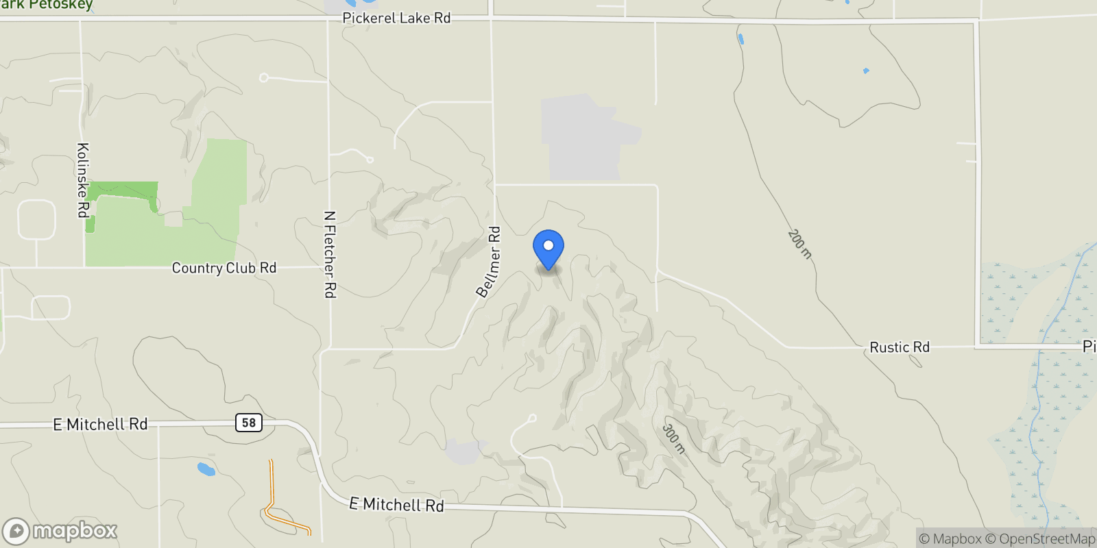 Map showing 796 Bellmer Road, Petoskey, MI 49770, Petoskey, Michigan, United States.