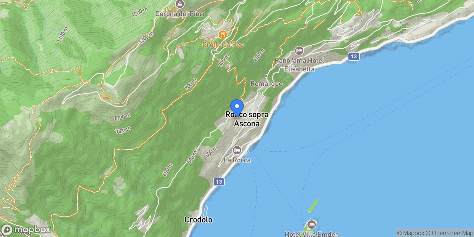 Map showing Via Antonio Ciseri 34, 6622 Ronco sopra Ascona, Switzerland, Ronco sopra Ascona, Ticino, Switzerland.