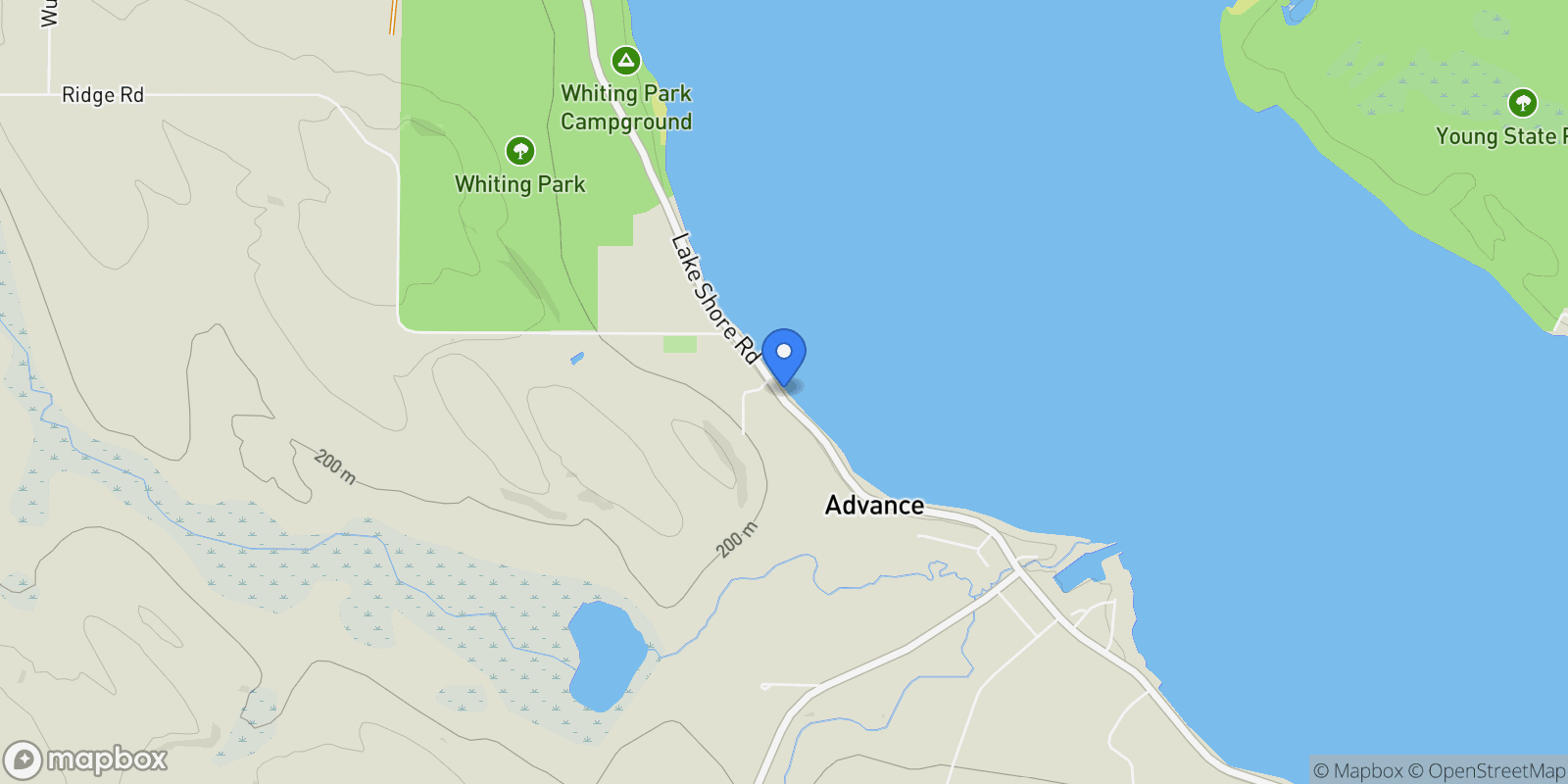 Map showing 5052 Lakeshore Road, Boyne City, MI 49712, Boyne City, Michigan, United States.