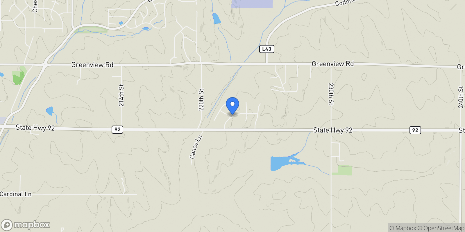 Map showing 22231 Stoneybrook Drive, COUNCIL BLUFFS, IA 51503, Council Bluffs, Iowa, United States.