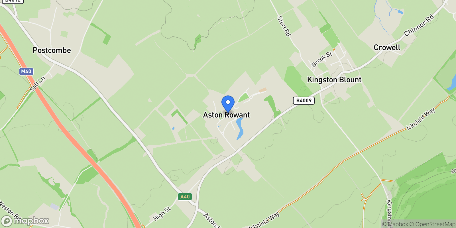 Map showing The Green, Aston Rowant, Watlington, Oxfordshire, Aston Rowant, England, United Kingdom.