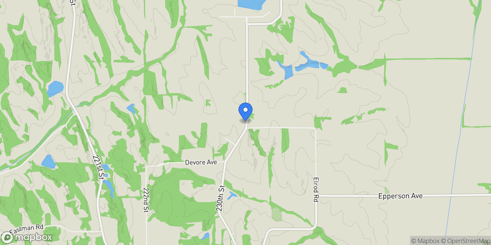 Map showing 53442 230th Street, GLENWOOD, IA 51534, Glenwood, Iowa, United States.