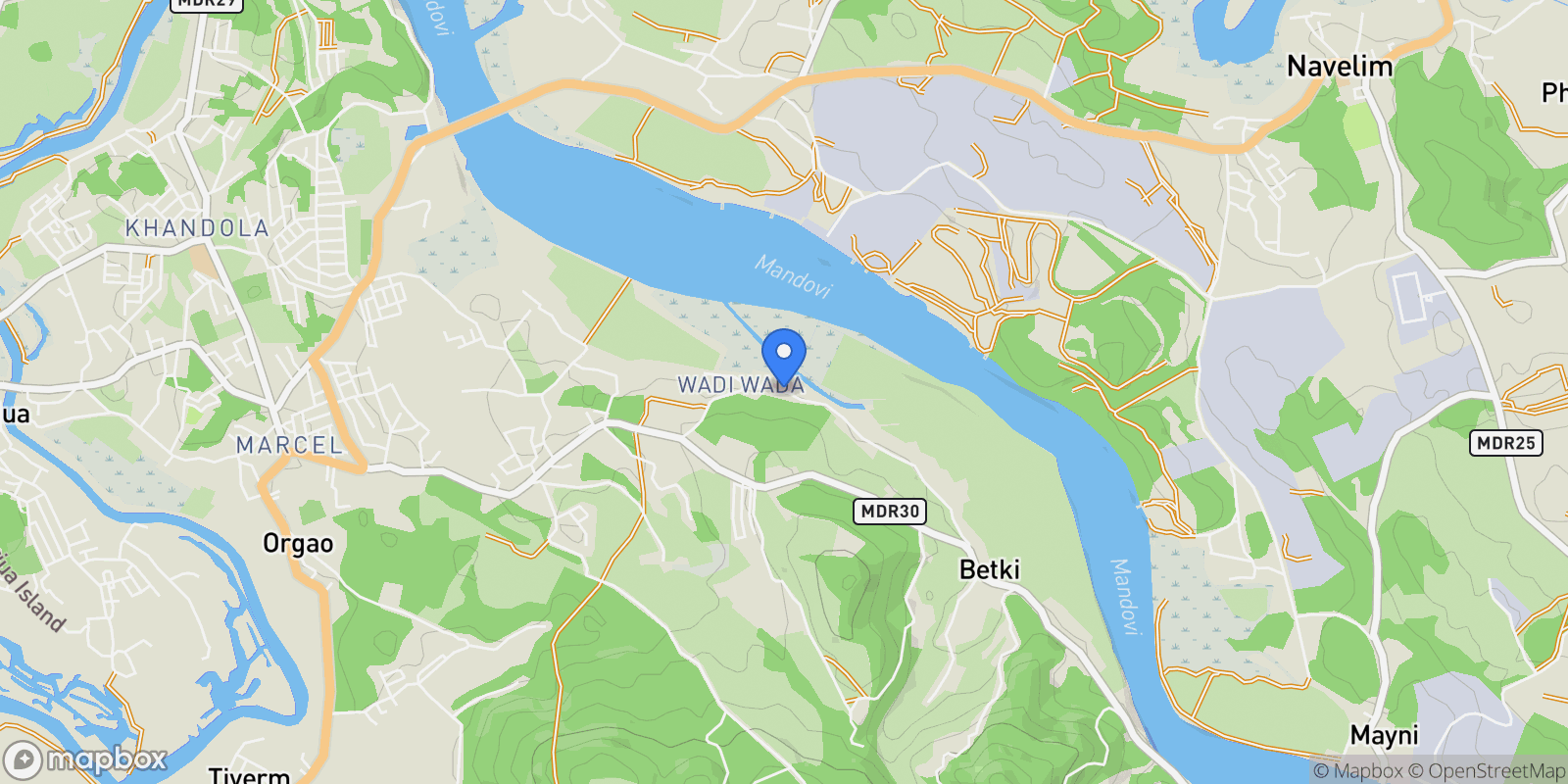 Map showing Goa, India.