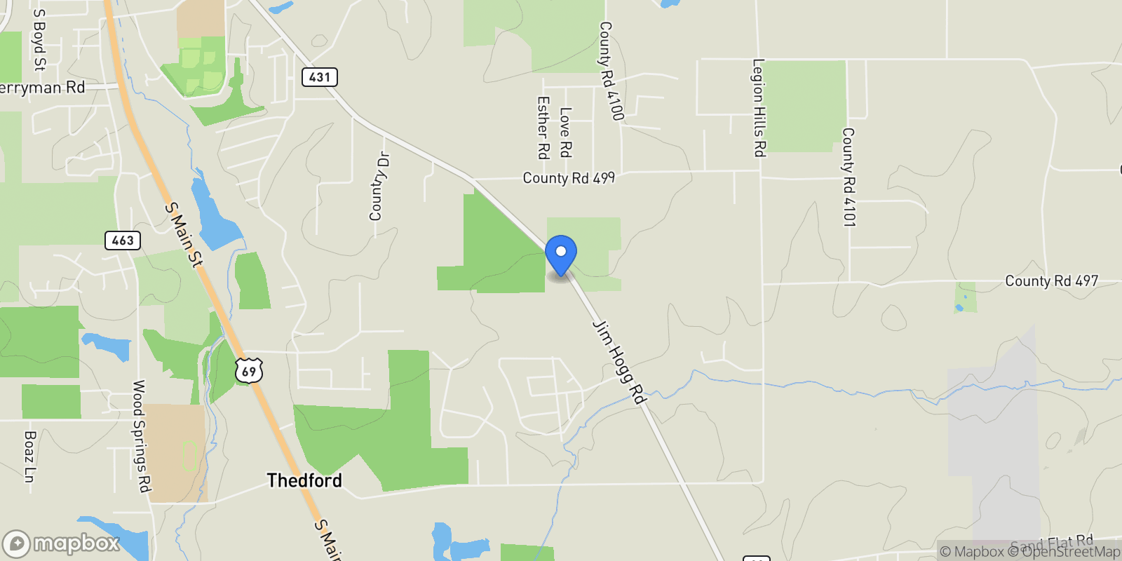 Map showing 15721 CR 431, Lindale, TX 75771, Hideaway, Texas, United States.