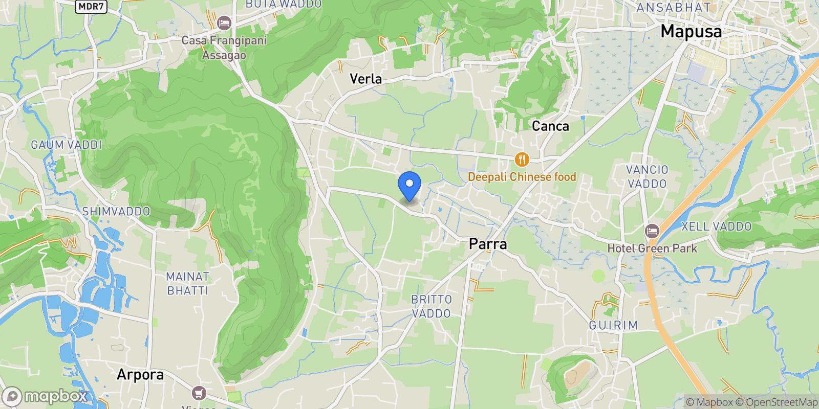 Map showing Goa, Verla, Goa, India.