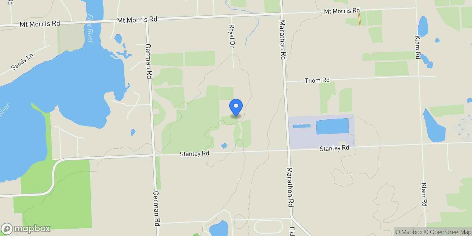 Map showing 4700 Stanley Road, Columbiaville, MI, 48421, USA, Columbiaville, Michigan, United States.