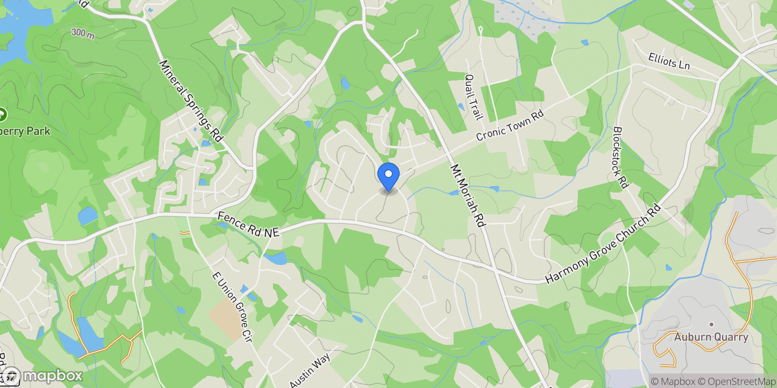 Map showing 3399 In Bloom Way, Auburn, GA 30011, Auburn, Georgia, United States.