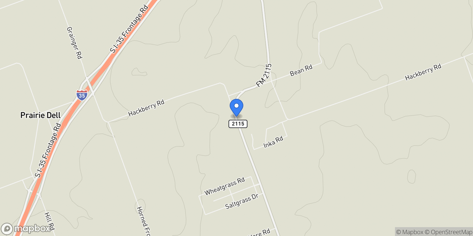 Map showing 19621 FM 2115, Salado, TX 76571, Salado, Texas, United States.
