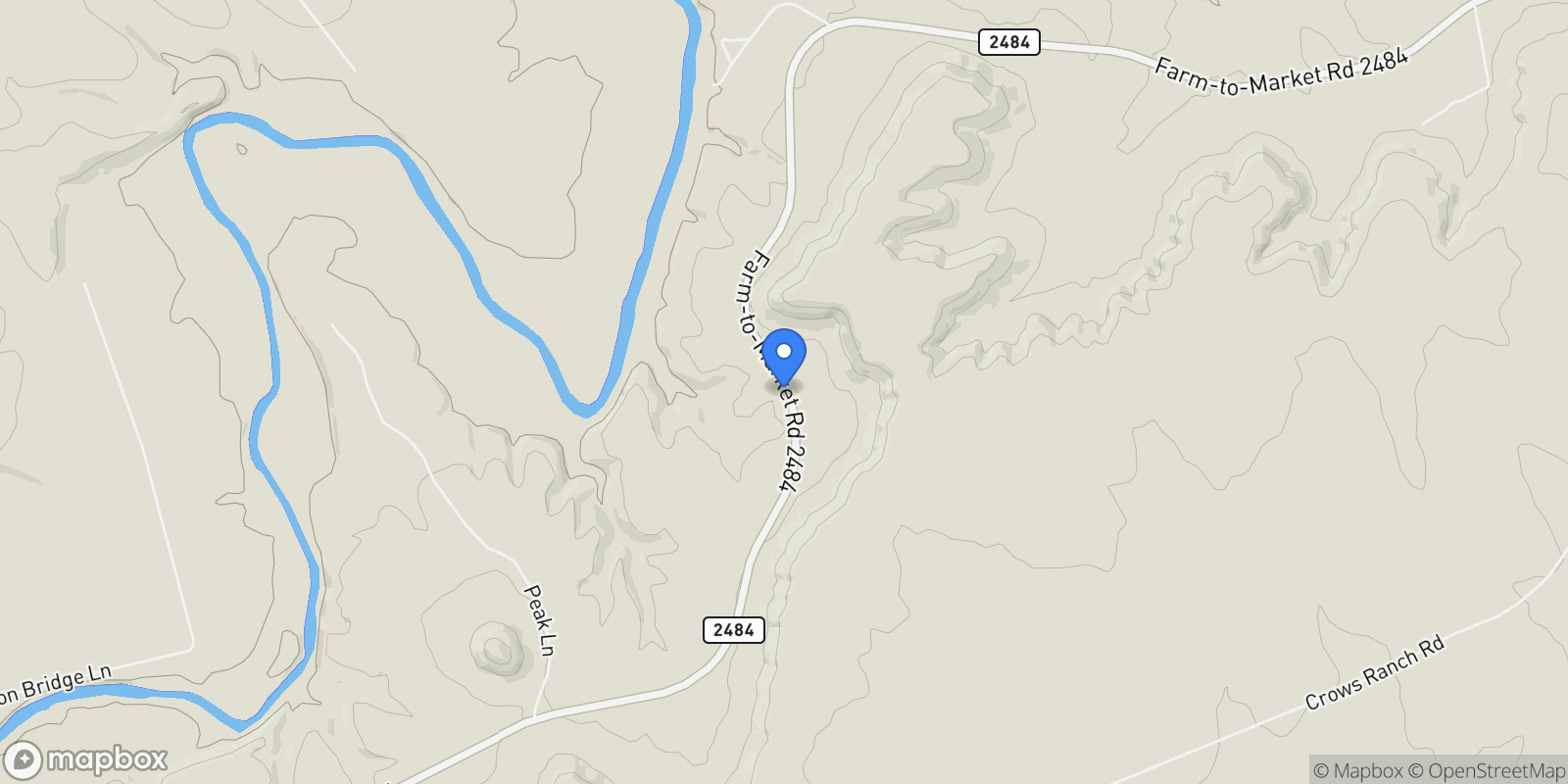 Map showing 16458 FM 2484, Salado, TX 76571, Salado, Texas, United States.