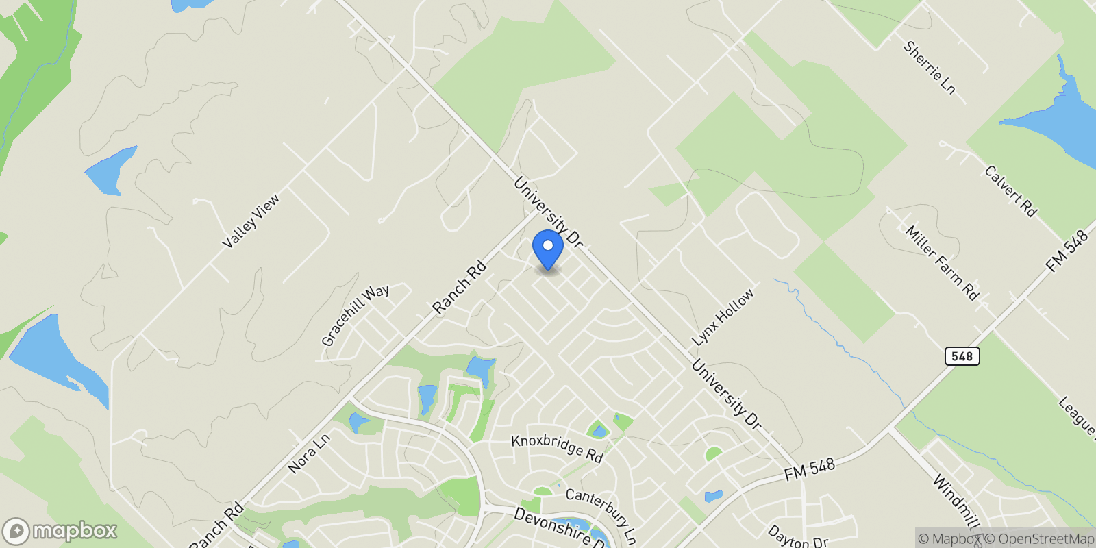 Map showing 1644 Hunt Dr., Salado, TX 76571, Forney, Texas, United States.
