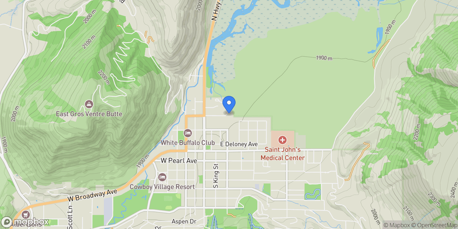 Map showing 304 Hidden Hollow Drive, #304 , Jackson, WY 83001, Jackson, Wyoming, United States.