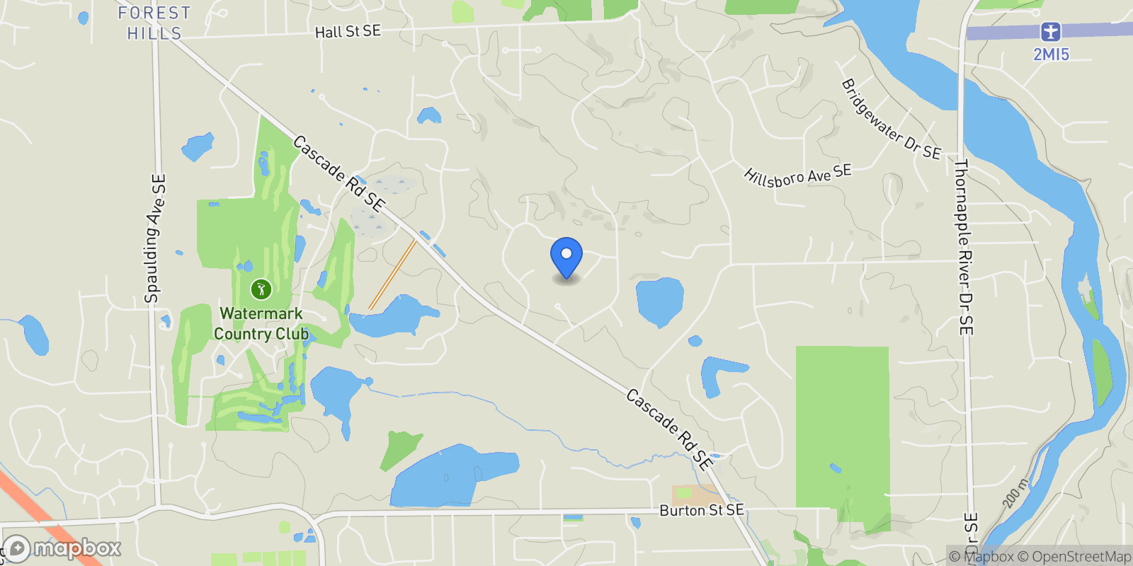Map showing 1835 Linson Court SE, Grand Rapids, MI 49546, Grand Rapids, Michigan, United States.