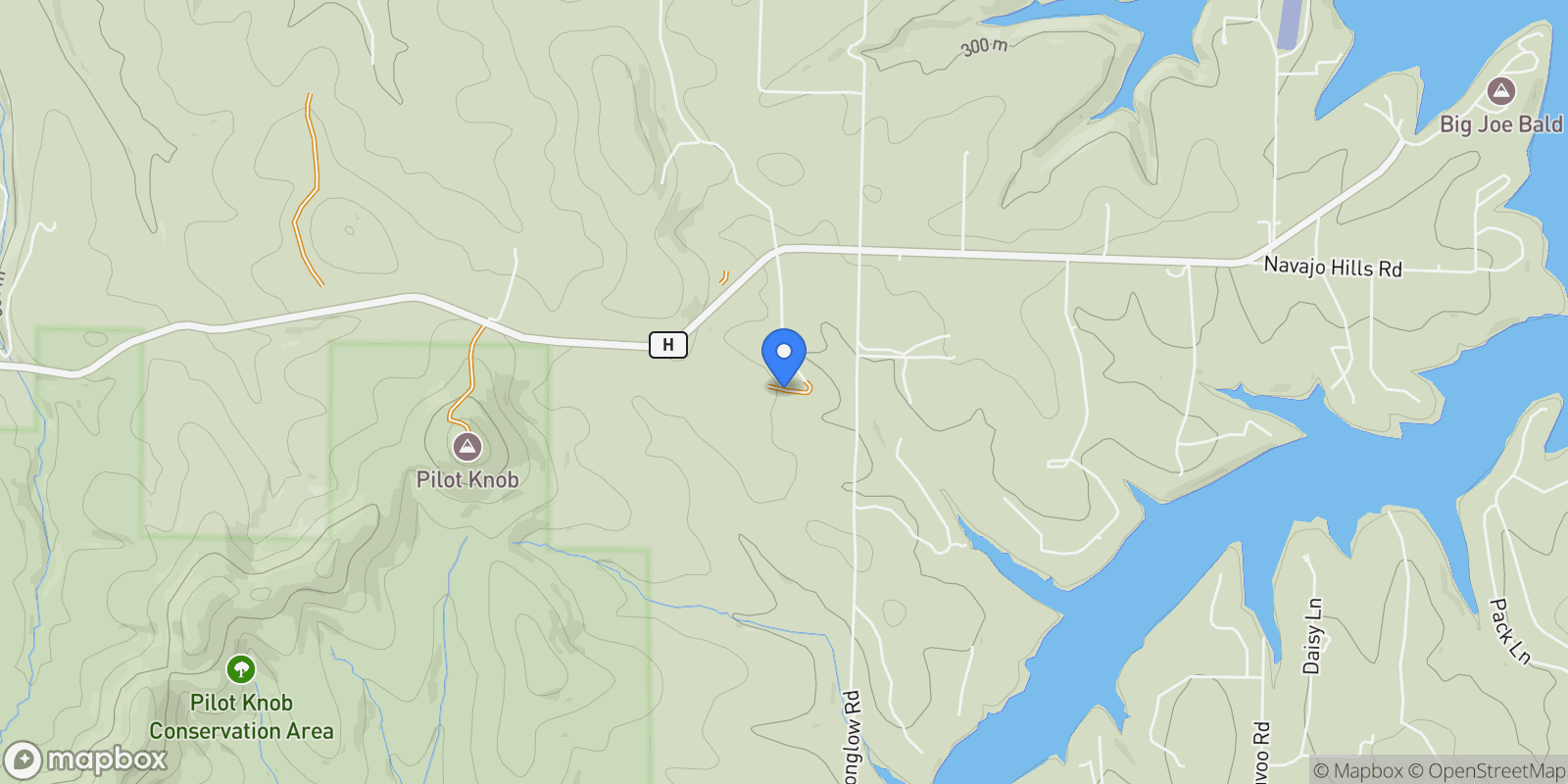 Map showing Tbd Pilot View Road, Shell Knob, MO 65747, Shell Knob, Missouri, United States.