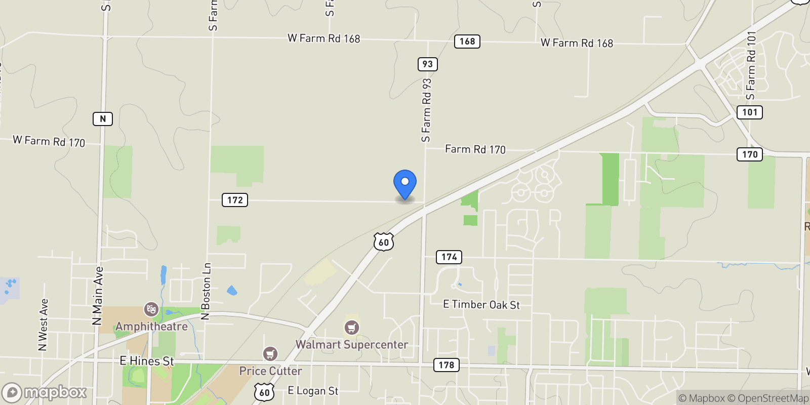 Map showing Tbd W Farm Road 148, Republic, MO 65738, Republic, Missouri, United States.