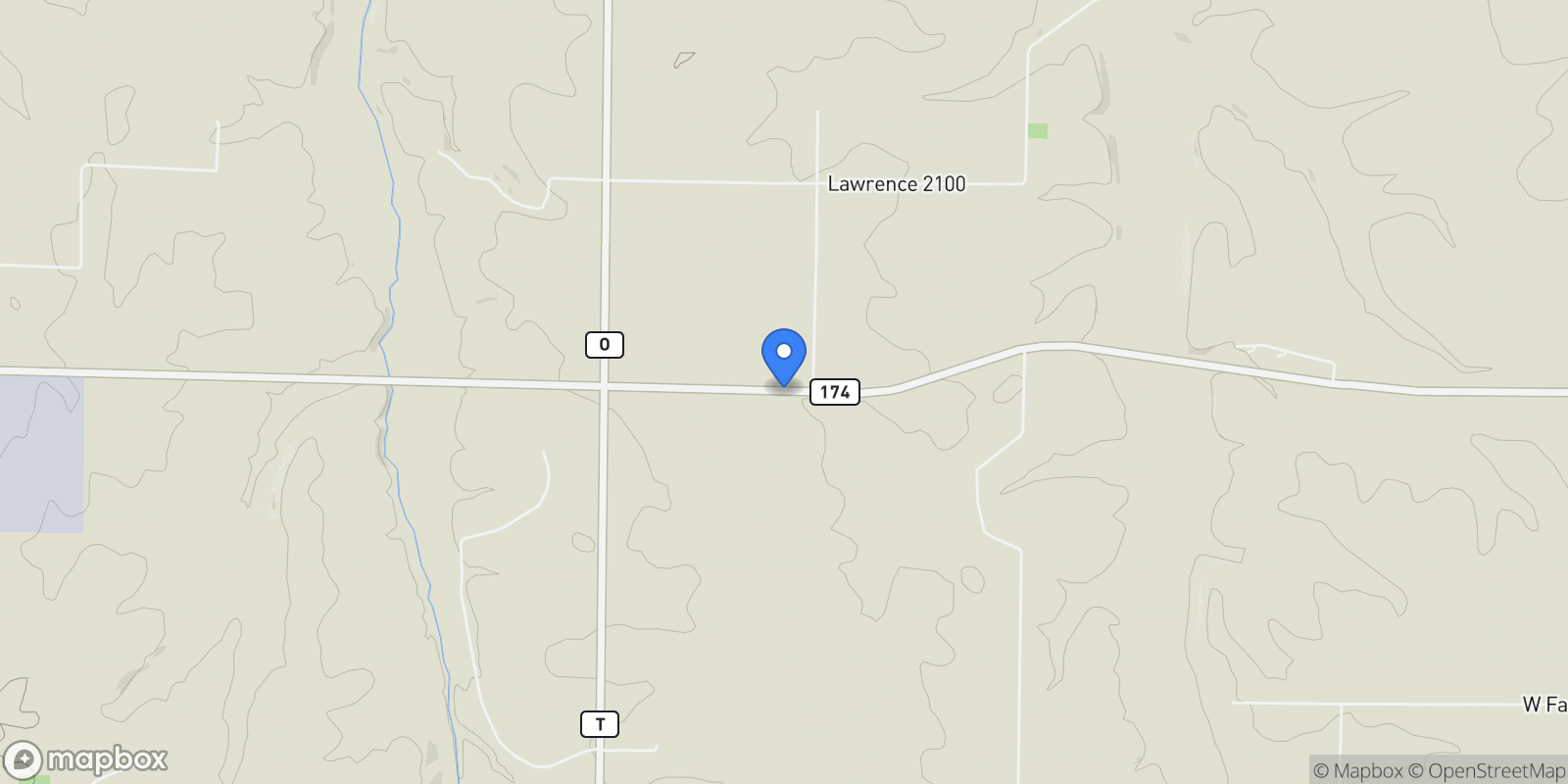 Map showing 23841 State Hwy 174, Marionville, MO 65705, Marionville, Missouri, United States.
