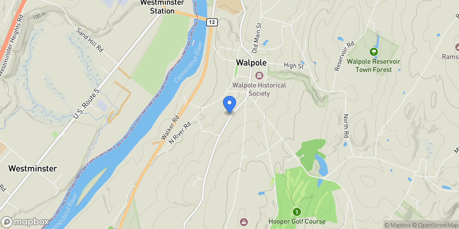 Map showing 42 Old Keene Road, Walpole, NH 03608, Walpole, New Hampshire, United States.