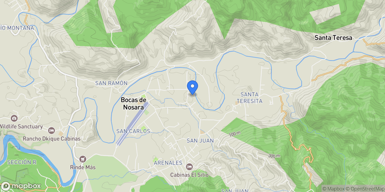 Map showing Nosara | San Pedro, Nosara, G, Nosara, Guanacaste Province, Costa Rica.