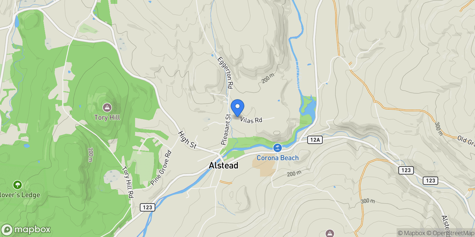 Map showing 16 Vilas Road, Alstead, NH 03602, Alstead, New Hampshire, United States.