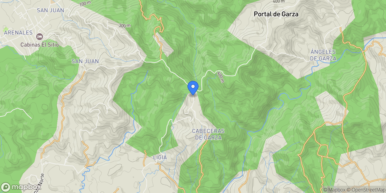 Map showing Nosara Estates, Nosara Estates, G, Nicoya, Costa Rica.