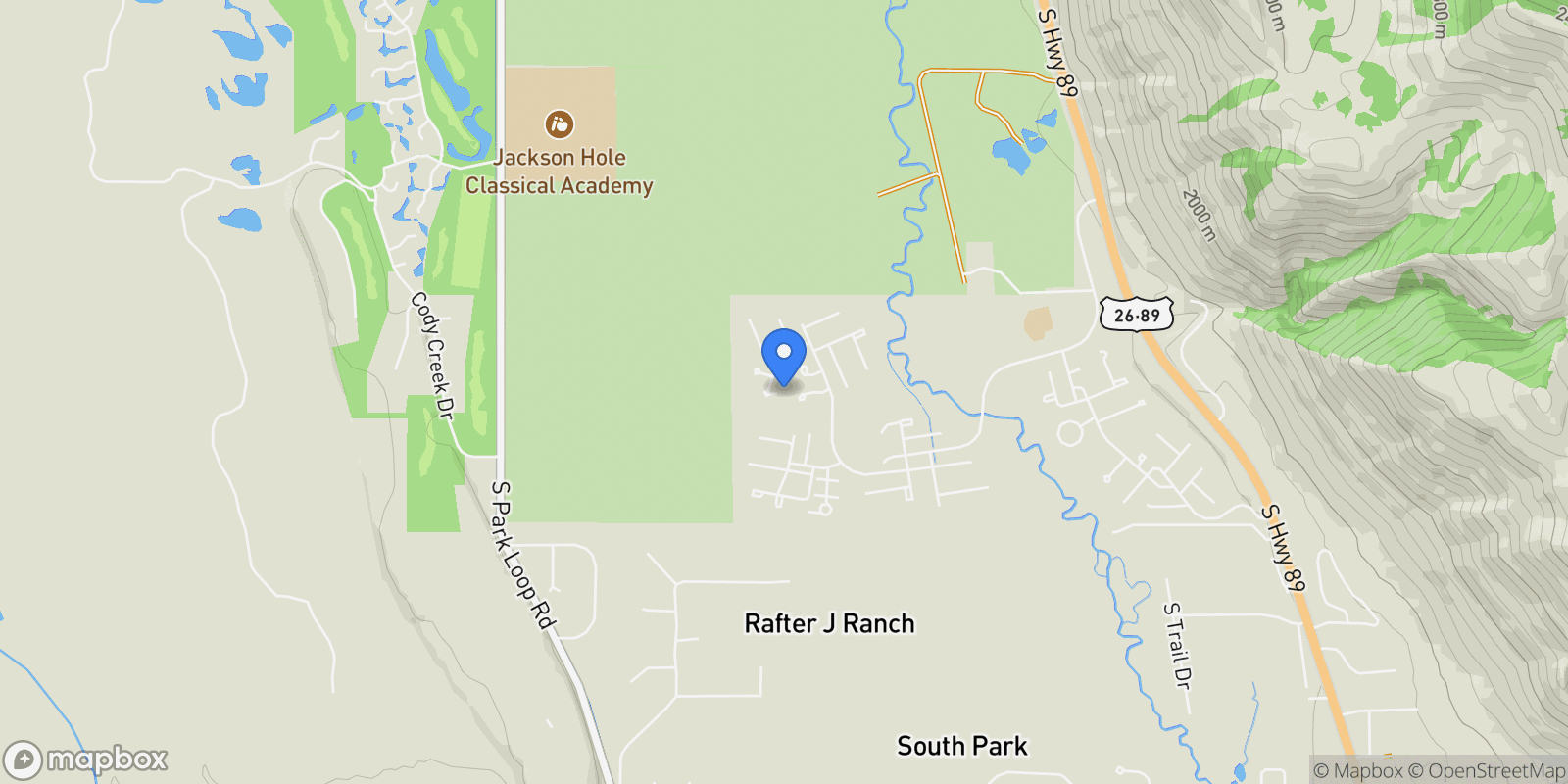 Map showing 3230 W King Eider Road , Jackson, WY 83001, Jackson, Wyoming, United States.