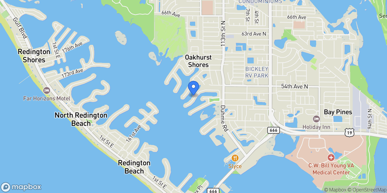 Map showing 417 E BOCA CIEGA POINT BLVD N #417, Madeira Beach, Florida, United States.