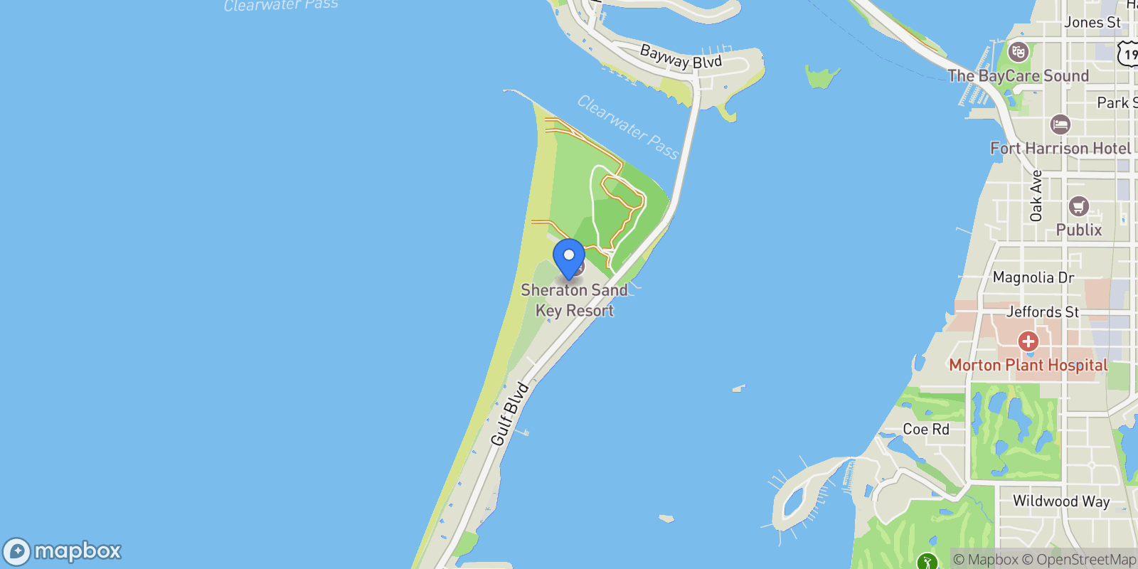Map showing 1170 GULF B OULEVARD #1104, Clearwater, Florida, United States.