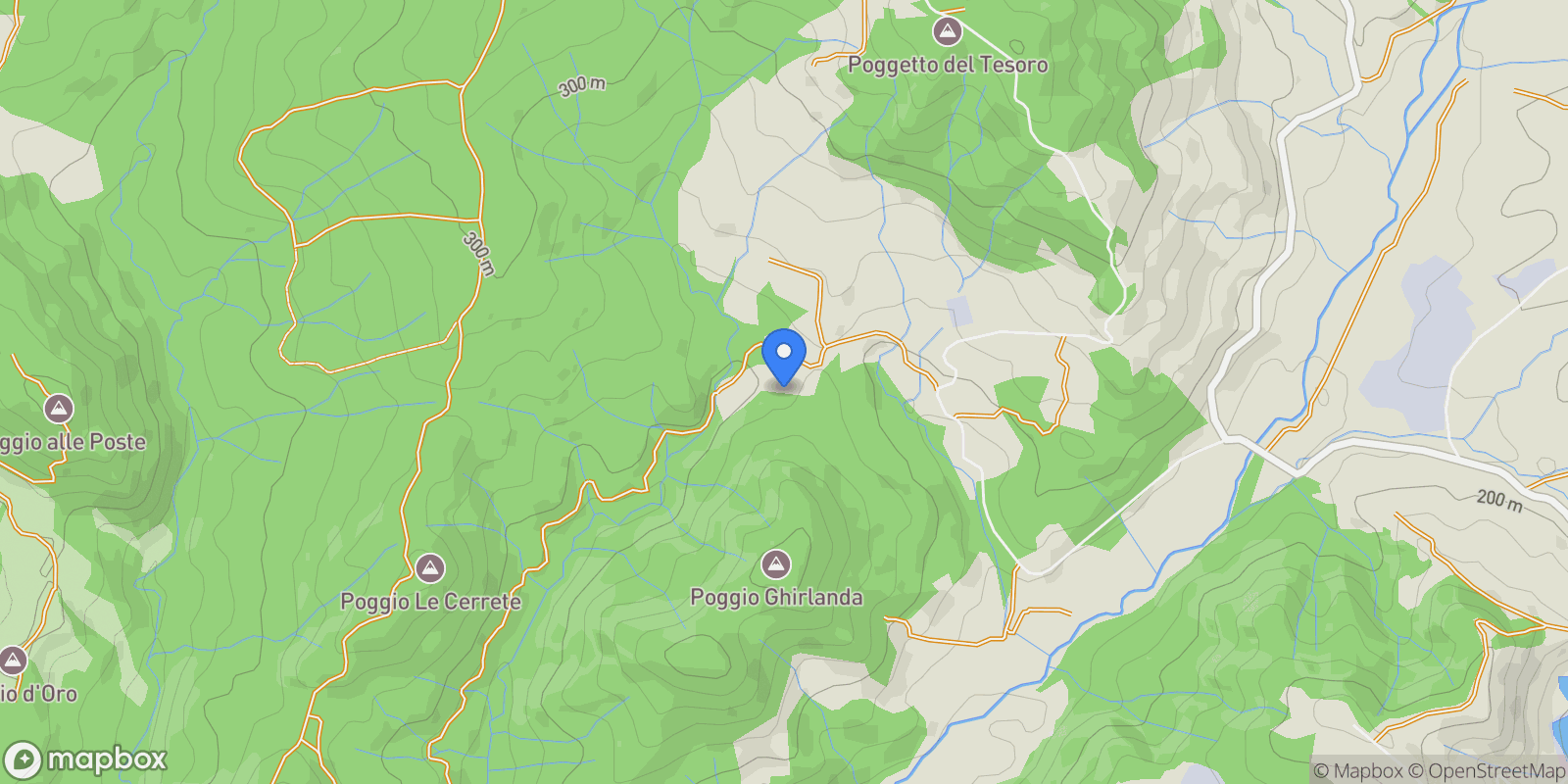 Map showing 56045 Lagoni Rossi PI, Italy, Pomarance, Tuscany, Italy.