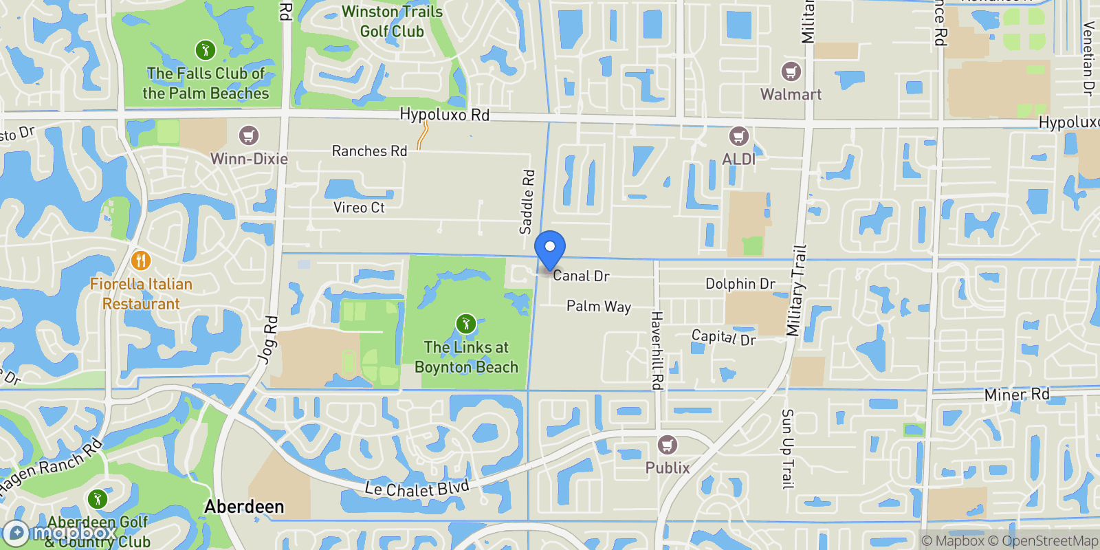 Map showing 5820 Canal Drive #12, Lake Worth, Florida, United States.