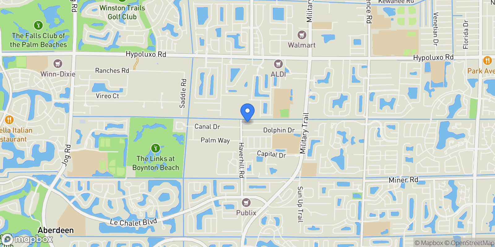 Map showing 5800 Canal Drive # Lot 10, Lake Worth, Florida, United States.