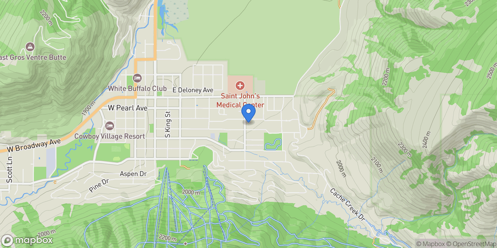 Map showing 620 E Simpson Avenue , Jackson, WY 83001, Jackson, Wyoming, United States.