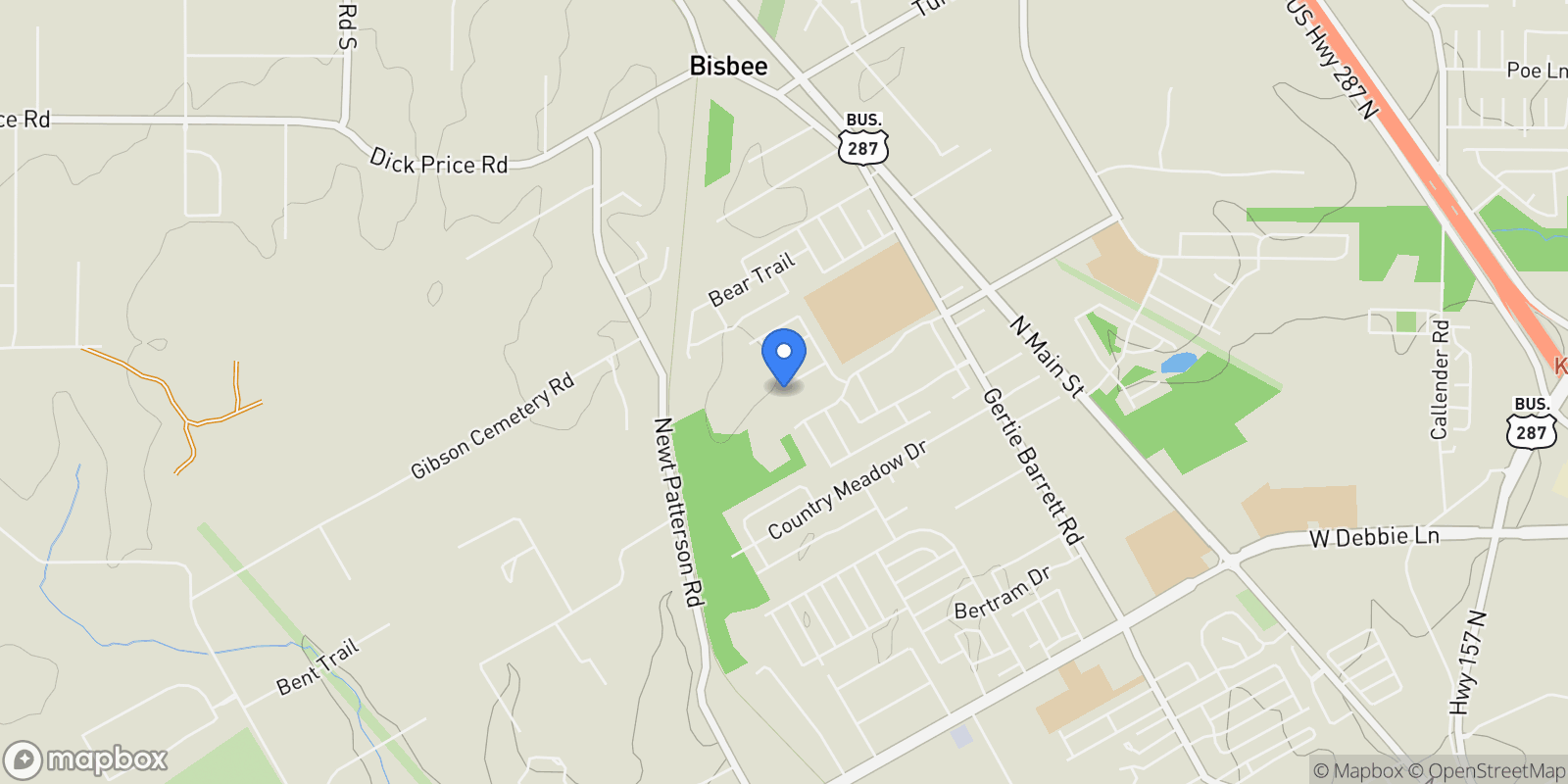 Map showing 2315 Hawk Meadow Court, Mansfield, Texas, United States.