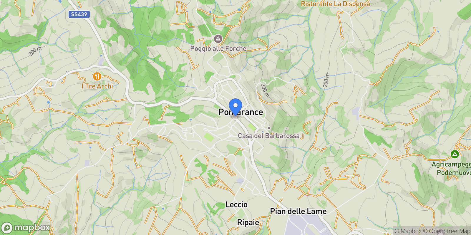 Map showing 56045 Pomarance, Province of Pisa, Italy, Pomarance, Tuscany, Italy.