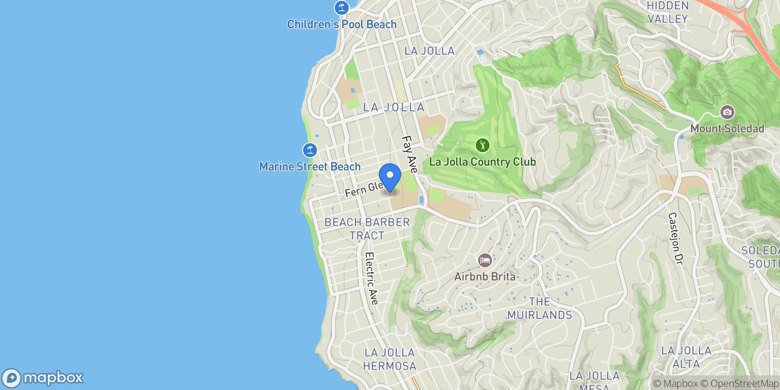 Map showing 7005 Draper Ave, La Jolla, CA 92037, San Diego, California, United States.