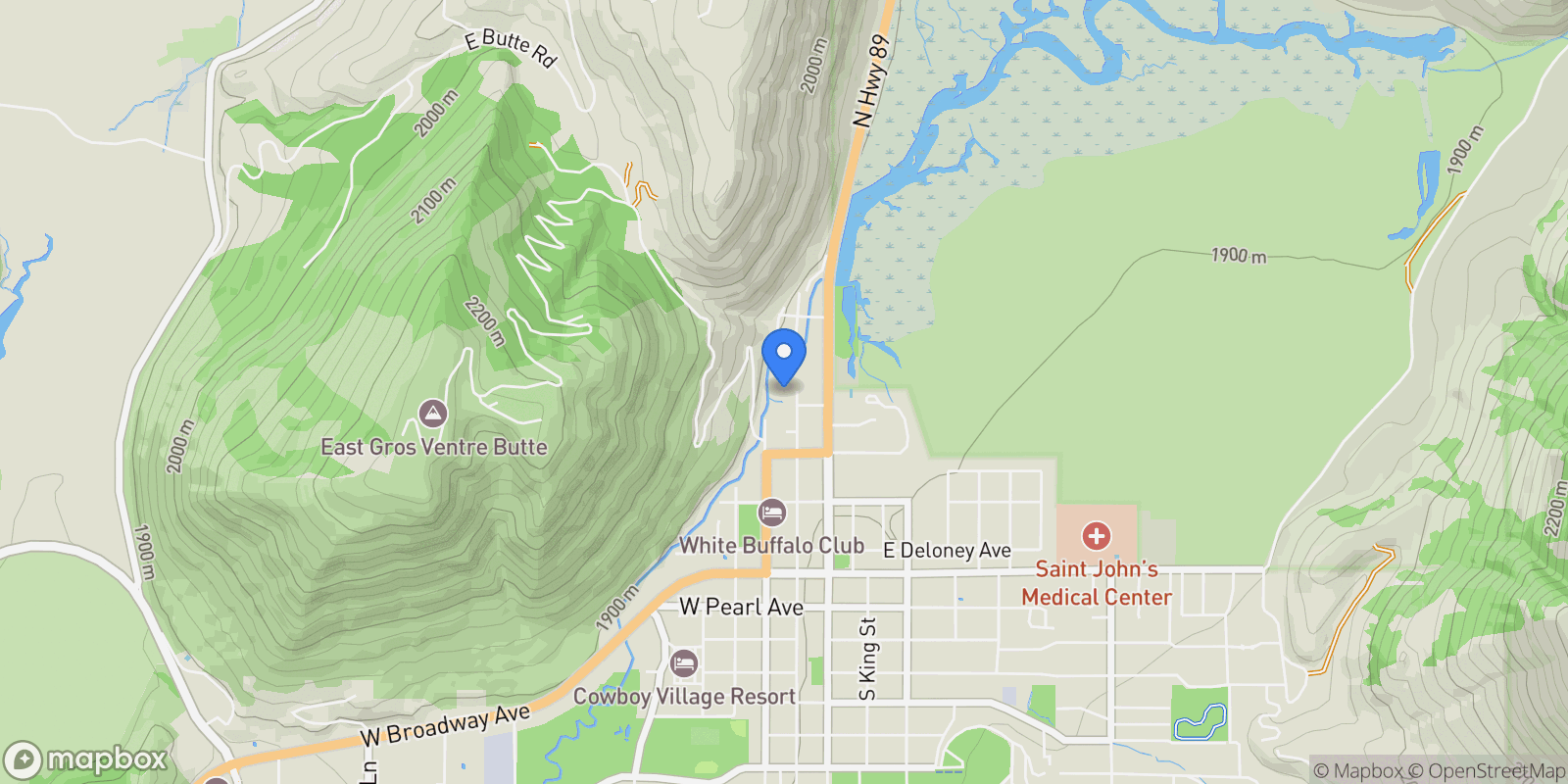Map showing 433, 435 N Glenwood Street , Jackson, WY 83001, Jackson, Wyoming, United States.