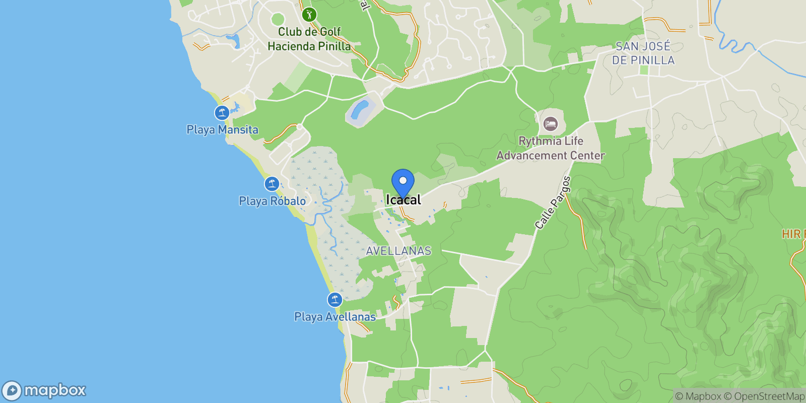 Map showing Numandi 4-Bed Residence, Santa Cruz, Costa Rica.