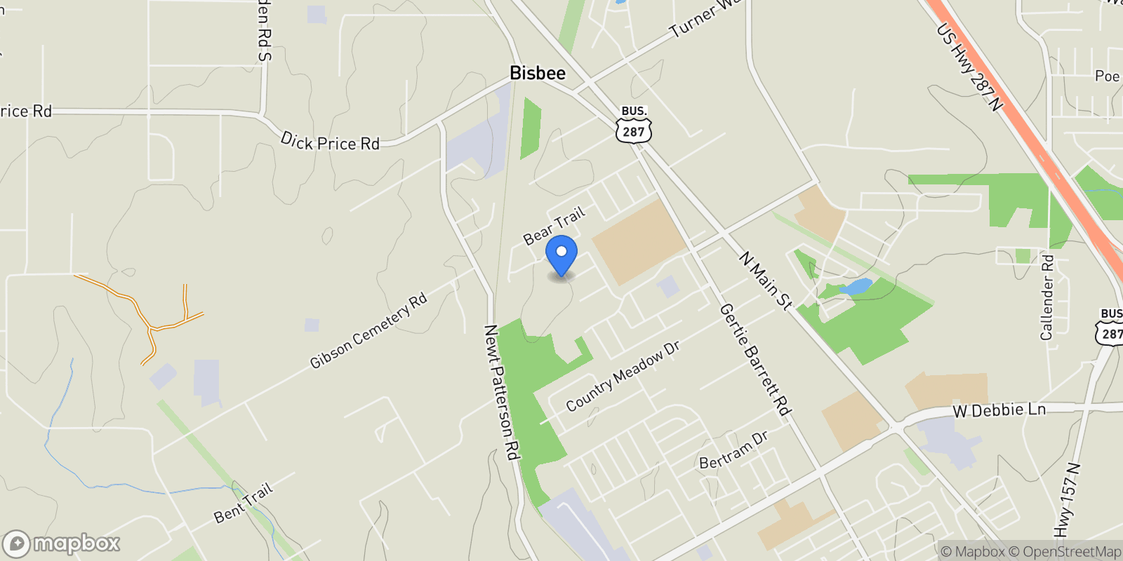 Map showing 2403 Prosper Way, Mansfield, Texas, United States.
