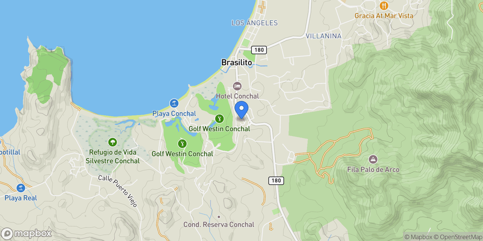 Map showing NAMI — Luxury Ocean View Condo at Reserva Conchal, Brasilito, Guanacaste Province, Costa Rica.